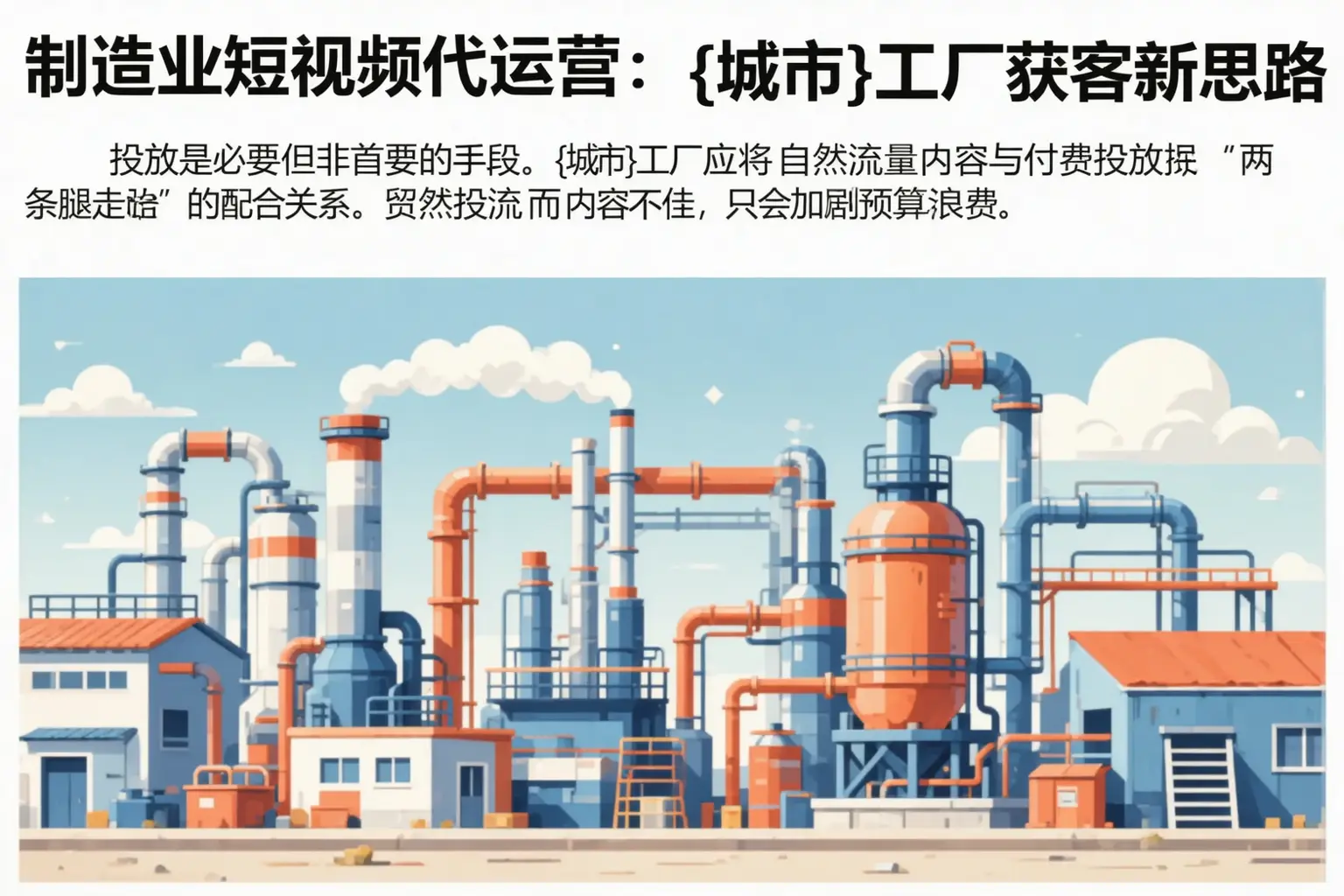 制造业短视频代运营：巧家工厂获客新思路